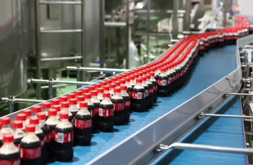 可口可乐5万瓶生产线吹干效果(1)